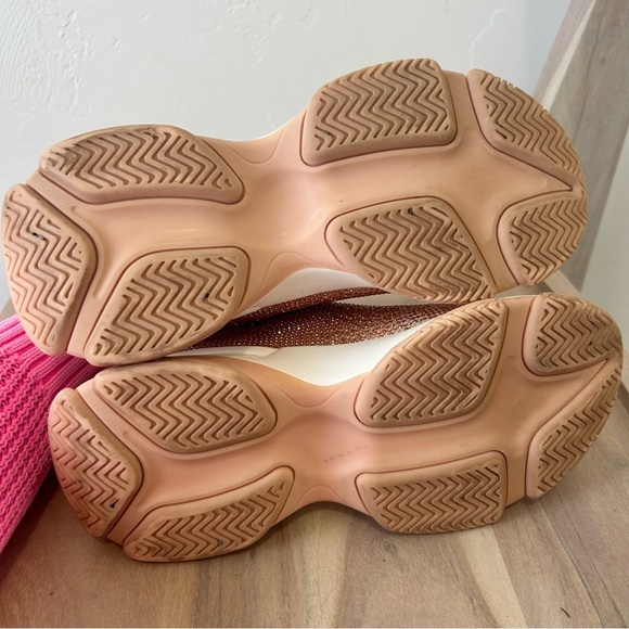 Steve Madden Womens Mythical Pull On Sneaker Rhinestone Rose Gold Womens Sz 6.5 - Picture 10 of 10